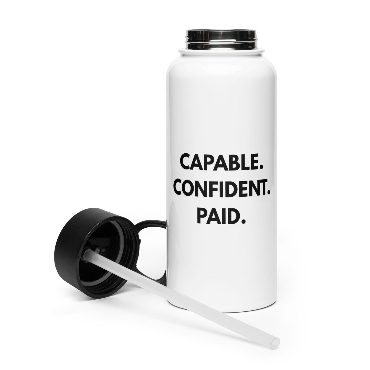Stainless Steel Water Bottle with Straw Lid
