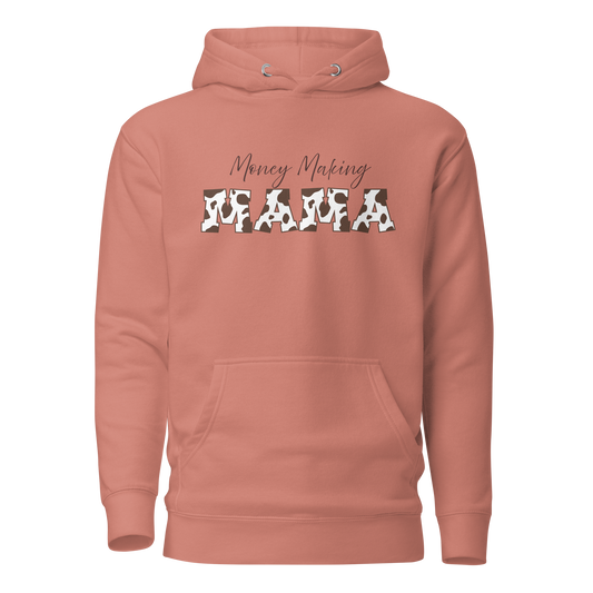 Money Making Mama Cow Print Hoodie